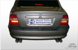 Fox Duplex Auspuff Sportauspuff Komplettanlage für Opel Vectra B 1.8l 85/92kW