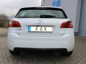 Fox Duplex Auspuff Sportauspuff Sportendschalldämpfer für Peugeot 308 II Limo