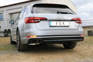 Fox Auspuff Sportauspuff Sportendschalldämpfer für Audi A4 quattro B9 Limo