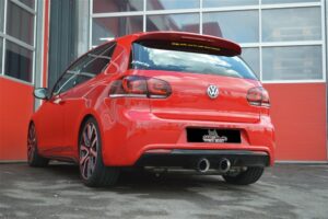 Streetbeast Sportauspuff 76mm Duplex-Anlage Klappensteuerung für VW Golf VI GTI