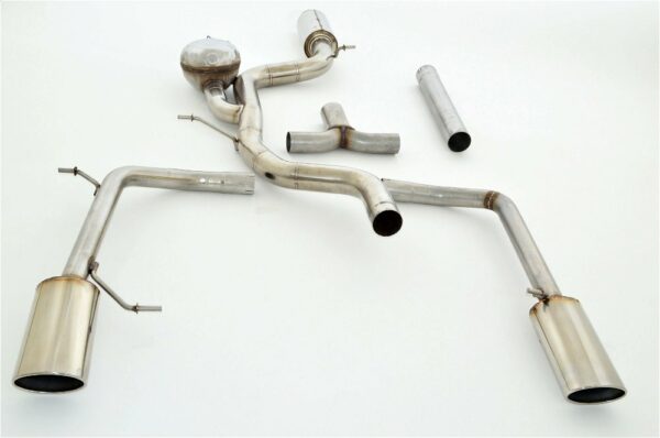 Streetbeast Sportauspuff 76mm Duplex-Anlage Soundgenerator für VW CC 2.0l TDI