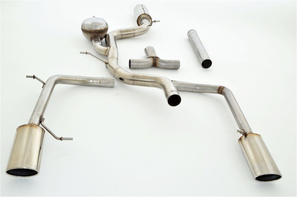 Streetbeast Sportauspuff 76mm Duplex-Anlage Soundgenerator für VW CC 2.0l TDI
