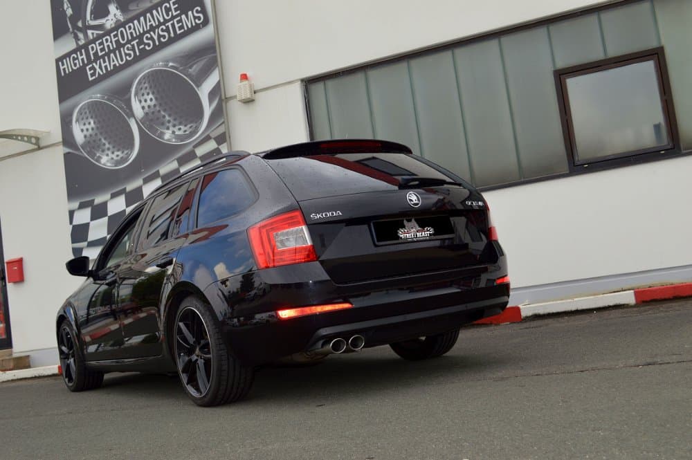 Streetbeast Sportauspuff Anlage 76mm mit Klappensteuerung für Skoda Octavia 5E