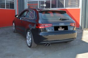 Streetbeast Sportauspuff Anlage 76mm mit Soundgenerator für Audi A3 8V 3-Türer