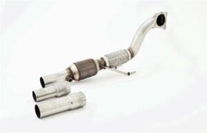 Friedrich Motorsport 3 Zoll 76mm Downpipe 200 Zellen HJS Kat für VW Polo 6R WRC