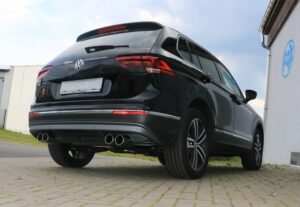 Fox Auspuff Sportauspuff Duplex Sportendschalldämpfer für VW Tiguan II 4motion