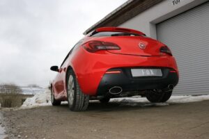 Fox Duplex Auspuff Sportauspuff Endschalldämpfer für Opel Astra J GTC 1.4l Turbo