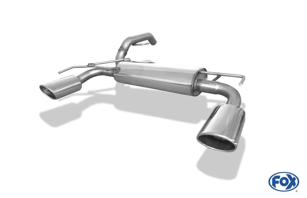 Fox Duplex Auspuff Sportauspuff Endschalldämpfer für Opel Adam S 1.4l 110kW