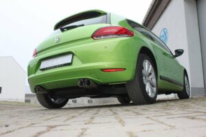 Fox Duplex Auspuff Sportauspuff Endschalldämpfer für VW Scirocco 13 1