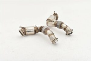 Friedrich Motorsport 70mm Downpipe + 200 Zellen KAT für BMW X6 M 4.4l V8