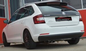 Friedrich Motorsport Auspuff Sportauspuff Endschalldämpfer für Skoda Rapid