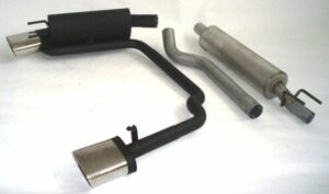 Friedrich Motorsport Gruppe A Duplex Sportauspuff für Opel Corsa B 93-2000 1.0l