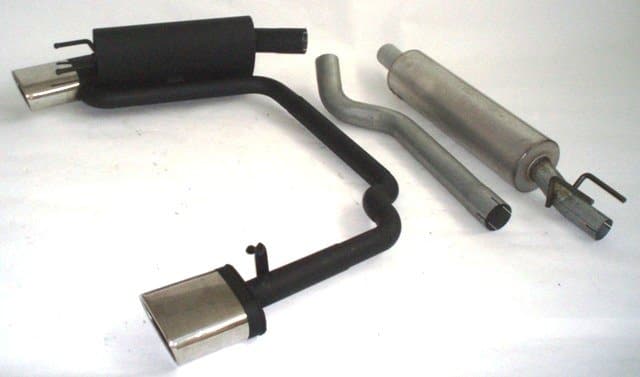 Friedrich Motorsport Gruppe A Duplex Sportauspuff für Opel Corsa B 93-2000 1.0l