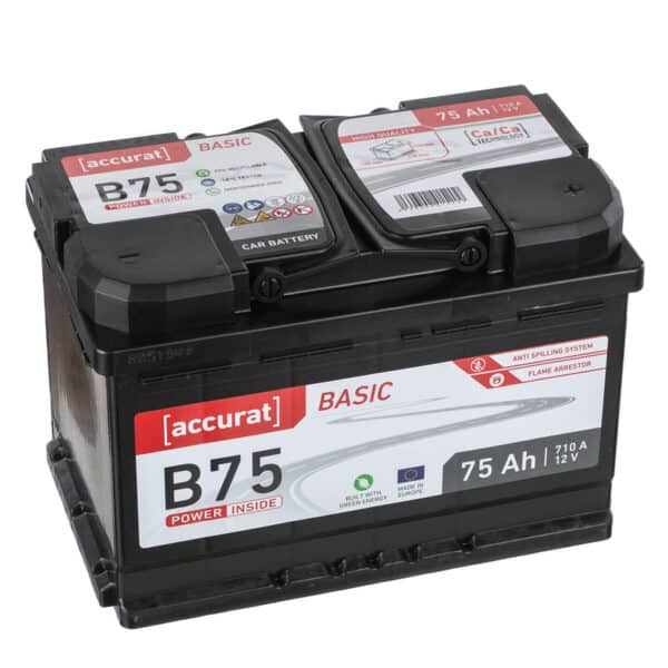 Accurat Basic B75 Autobatterie 75Ah