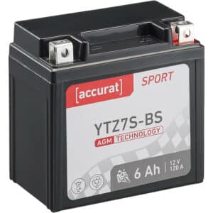 Accurat Sport AGM YTZ7S-BS Motorradbatterie 6Ah 12V