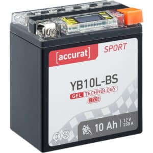 Accurat Sport GEL LCD YB10L-BS Motorradbatterie 10Ah 12V