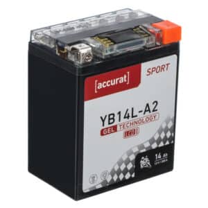 Accurat Sport GEL LCD YB14L-A2 Motorradbatterie 14Ah 12V (DIN 51411) YG14L-A2 GEL12-14L-A2