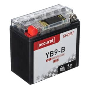 Accurat Sport GEL LCD YB9-B Motorradbatterie 9Ah 12V (DIN 50914) YG9-B 12N9-4B1 Gel12-9-4B-1