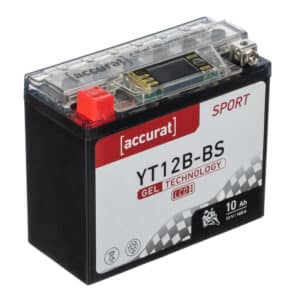 Accurat Sport GEL LCD YT12B-BS Motorradbatterie 10Ah 12V (DIN 51015) YT12B-4 YG12B-4