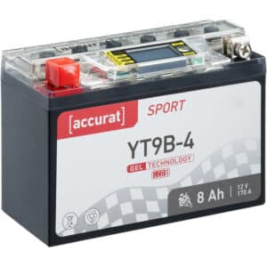 Accurat Sport GEL LCD YT9B-4 Motorradbatterie 8Ah 12V
