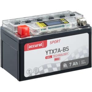 Accurat Sport GEL LCD YTX7A-BS Motorradbatterie 7Ah 12V