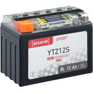 Accurat Sport GEL LCD YTZ12S Motorradbatterie 12Ah 12V