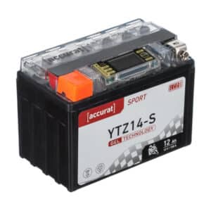 Accurat Sport GEL LCD YTZ14-S Motorradbatterie 12Ah 12V (DIN 51101) YTZ14S YTZ14S-BS YG14ZS