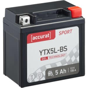 Accurat Sport GEL YTX5L-BS Motorradbatterie 5Ah 12V