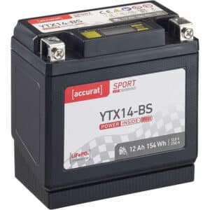 Accurat Sport LFP YTX14-BS 12 Ah Lithium Motorradbatterie