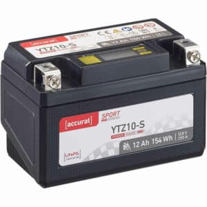 Accurat Sport LFP YTZ10-S 12 Ah Lithium Motorradbatterie