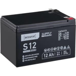 Accurat Supply S12 12V AGM Bleiakku 12Ah