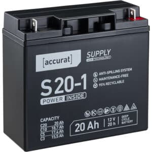 Accurat Supply S20-1 12V AGM Bleiakku F13 20Ah