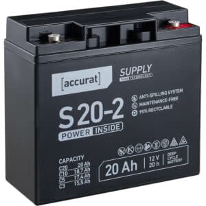 Accurat Supply S20-2 12V AGM Bleiakku F3 20Ah