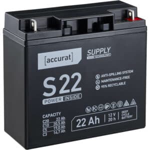 Accurat Supply S22 12V AGM Bleiakku 22Ah