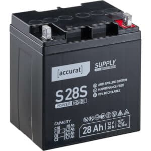 Accurat Supply S28S AGM 12V Versorgungsbatterie 28Ah Bleiakku