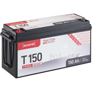 Accurat Traction T150 LFP 12V LiFePO4 Lithium Versorgungsbatterie 150 Ah