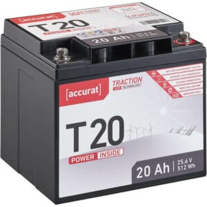 Accurat Traction T20 LFP 24V LiFePO4 Lithium Versorgungsbatterie 20 Ah