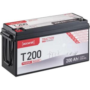 Accurat Traction T200 LFP 12V LiFePO4 Lithium Versorgungsbatterie 200 Ah