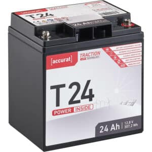 Accurat Traction T24 LFP 12V LiFePO4 Lithium Versorgungsbatterie 24 Ah