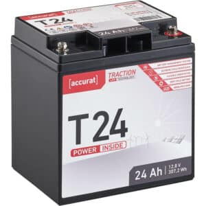 Accurat Traction T24 LFP 12V LiFePO4 Lithium Versorgungsbatterie 24 Ah