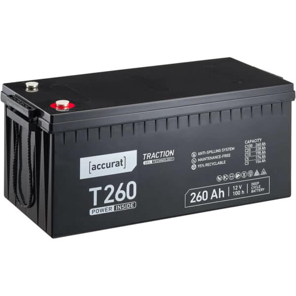Accurat Traction T260 GEL 12V Versorgungsbatterie 260Ah