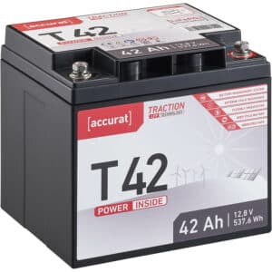 Accurat Traction T42 LFP 12V LiFePO4 Lithium Versorgungsbatterie 42 Ah