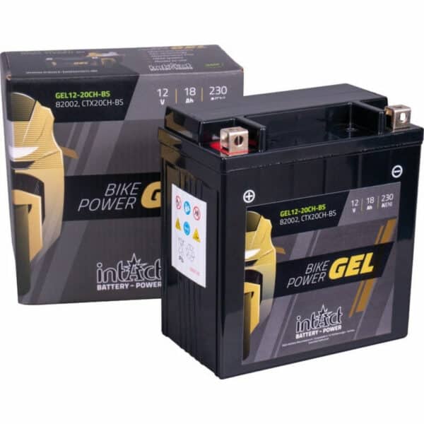 Intact Bike-Power GEL Motorradbatterie GEL12-20CH-BS 18Ah (DIN 82002) YTX20CH-BS