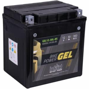 Intact Bike-Power GEL Motorradbatterie GEL12-30L-BS 30Ah (DIN 83000) YIX30L-BS