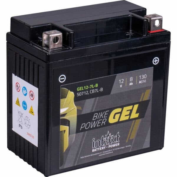 Intact Bike-Power GEL Motorradbatterie GEL12-7L-B 8Ah (DIN 50712) CB7L-B