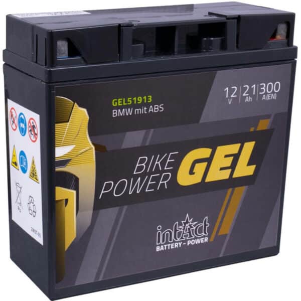 Intact Bike-Power GEL Motorradbatterie GEL51913 21Ah (DIN 51913) G19
