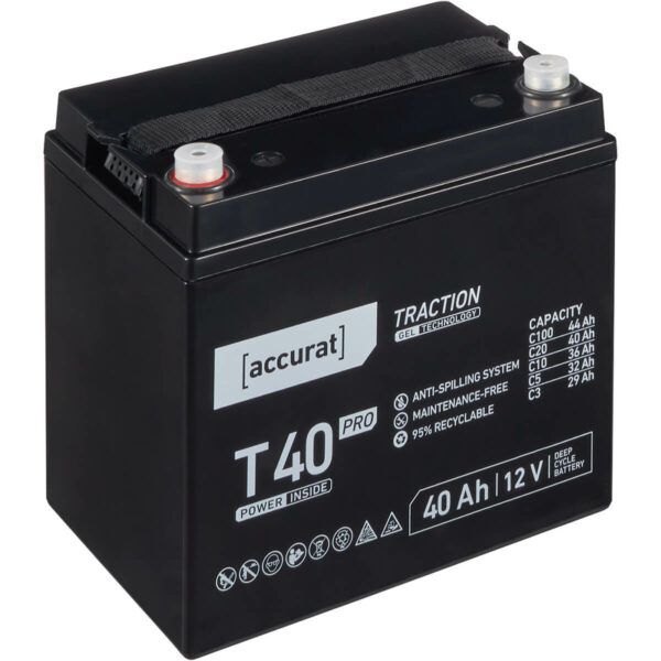 Accurat Traction T40 Pro GEL Versorgungsbatterie 12V 40Ah