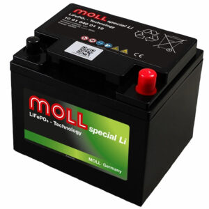 MOLL 10 91 024 01 12 LiFePO4 12V Versorgungsbatterie 24Ah mit Bluetooth-App